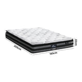Bedra King Mattress Cool Gel Foam Bonnell Spring Pillow Top 22cm