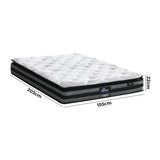 Bedra Queen Mattress Cool Gel Foam Bonnell Spring Pillow Top 22cm - Front View