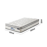 Bedra Boucle King Single Mattress Memory Foam Pocket Spring Euro Top