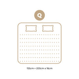 Bedra Queen Mattress Boucle Bonnell Spring 16cm