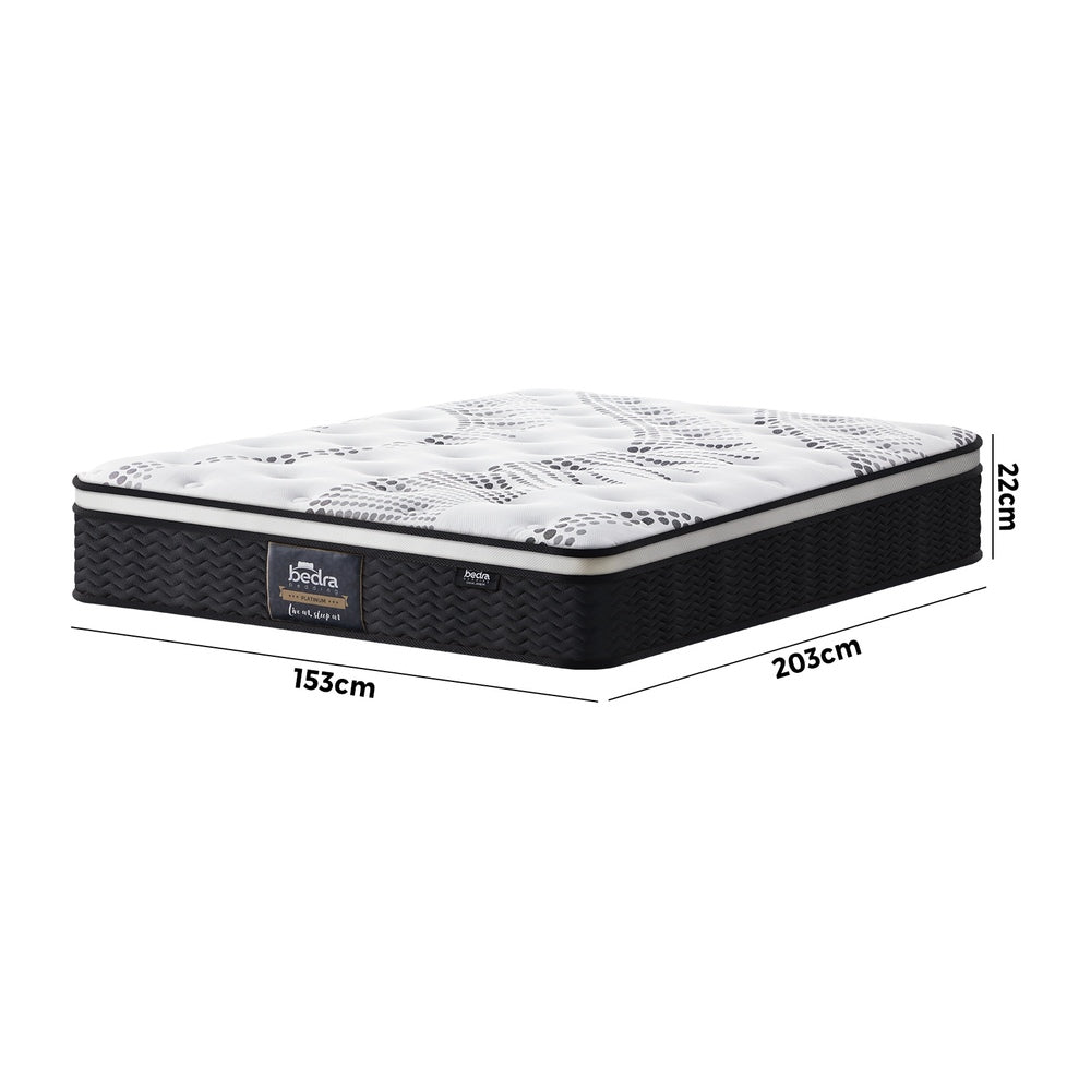 Bedra Queen Mattress Cool Gel Foam Euro Top Pocket Spring 22cm