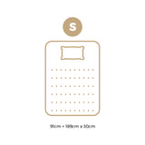 Bedra Single Mattress Luxury Foam Pocket Spring 30cm - Top-Down View