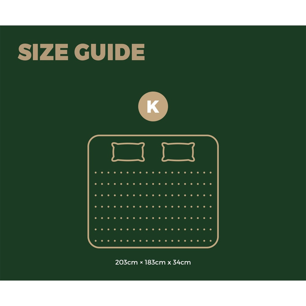 Bedra Euro Top King Mattress Breathable Spring 34cm