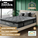 Bedra Euro Top Queen Mattress Breathable Spring 34cm