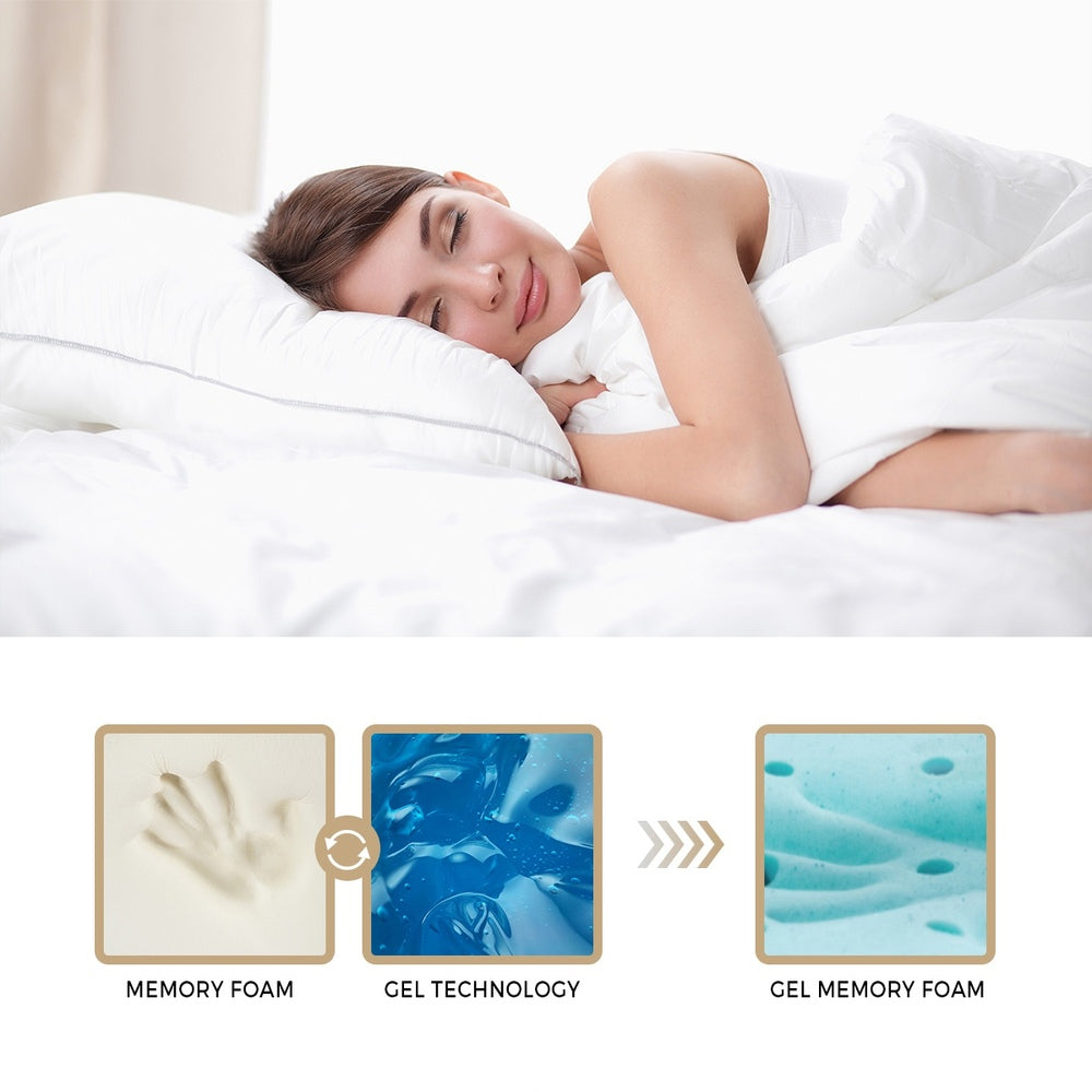 Bedra King Single Mattress Tight Top Cool Gel Foam Pocket Spring 22cm