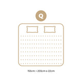 Bedra Queen Mattress Tight Top Cool Gel Foam Pocket Spring 22cm