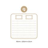 Bedra Queen Mattress Tight Top Cool Gel Foam Pocket Spring 22cm - Low Angle
