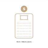 Bedra Single Mattress Tight Top Cool Gel Foam Pocket Spring 22cm - 45-Degree Angle