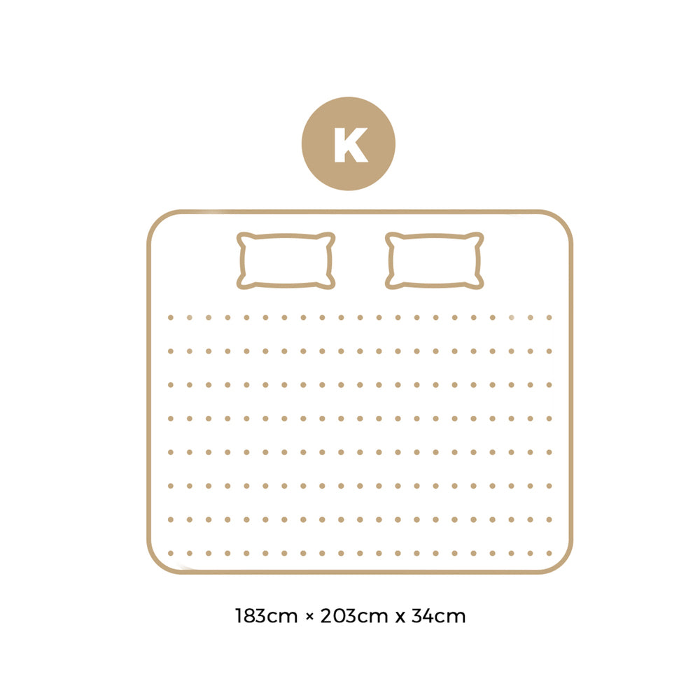 Bedra King Mattress Cool Gel Foam Pocket Spring 34CM with Pillows