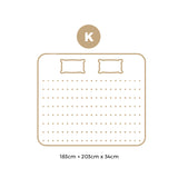 Bedra King Mattress Cool Gel Foam Pocket Spring 34CM with Pillows - Front View