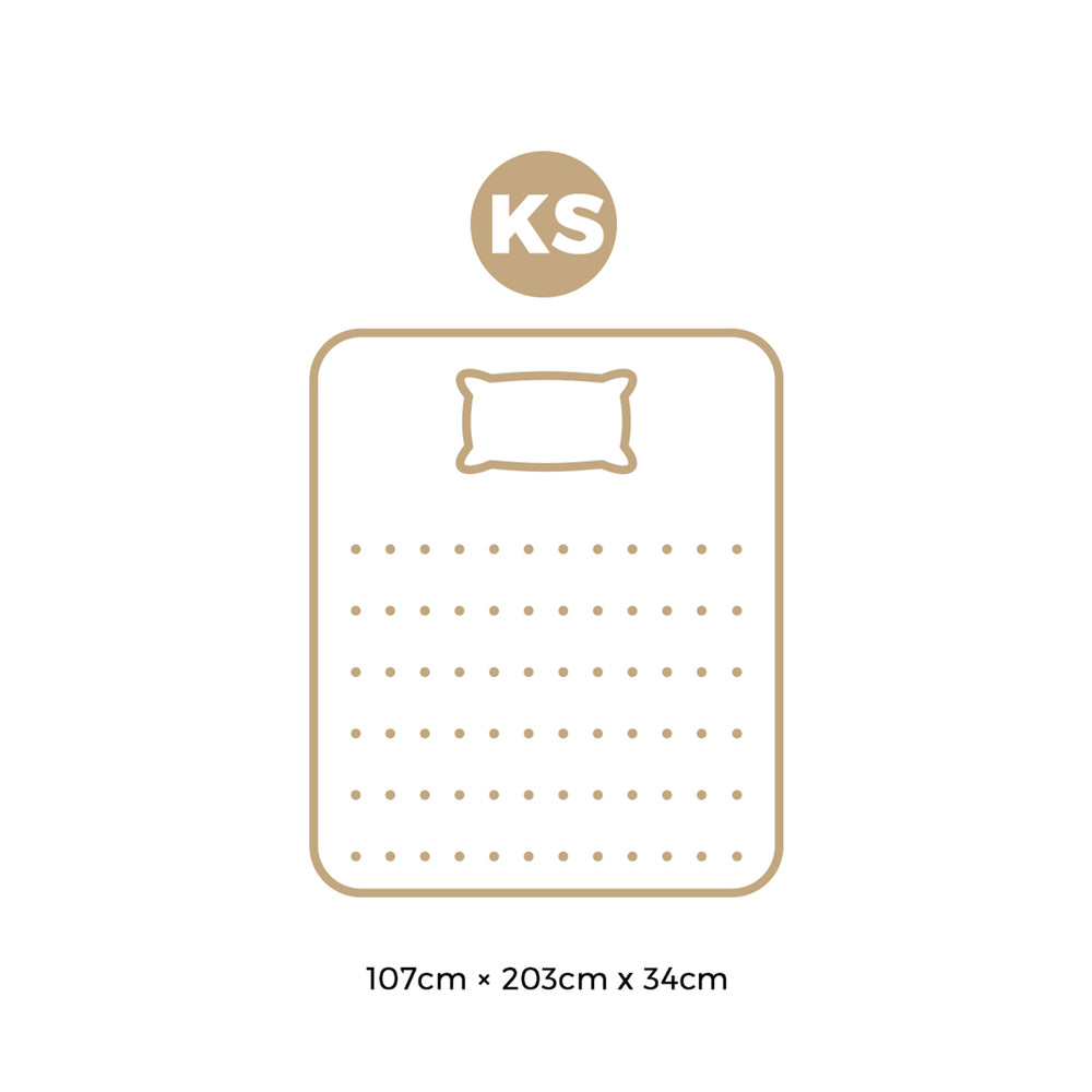 Bedra King Single Mattress Cool Gel Foam Pocket Spring 34CM with Pillow