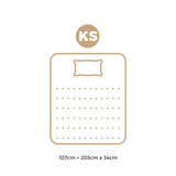 Bedra King Single Mattress Cool Gel Foam Pocket Spring 34CM with Pillow - Top-Down View