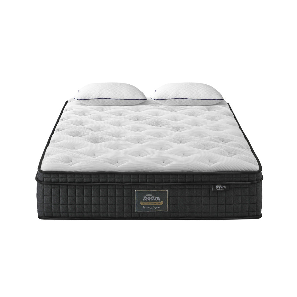 Bedra Queen Mattress Cool Gel Foam Pocket Spring 34CM with Pillows