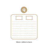 Bedra Queen Mattress Cool Gel Foam Pocket Spring 34CM with Pillows