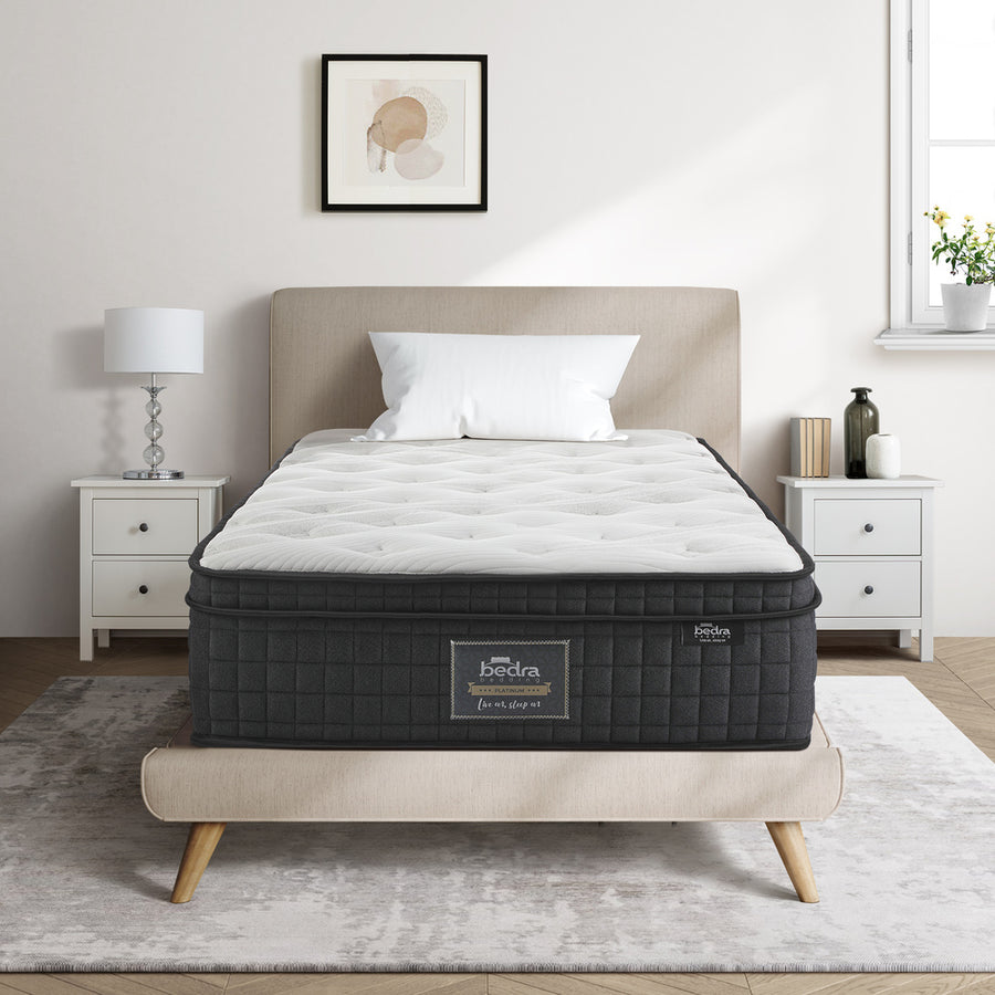 Bedra Single Mattress Cool Gel Foam Pocket Spring 34CM with Pillow
