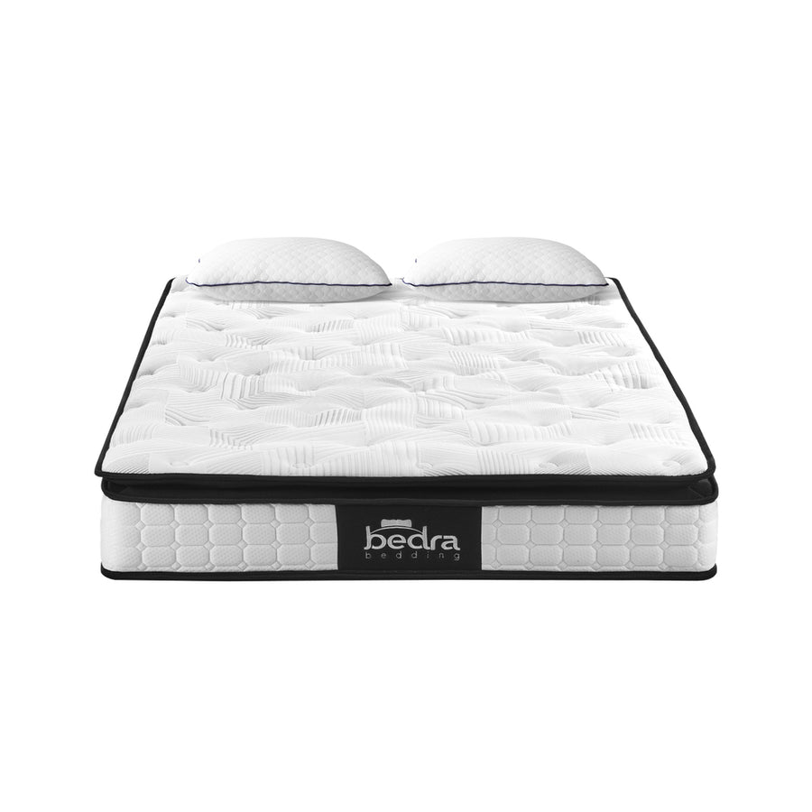 Bedra Double Mattress 22CM Cool Gel Foam Bonnell Spring with Pillows