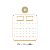 Bedra Double Mattress 22CM Cool Gel Foam Bonnell Spring with Pillows - Top-Down View