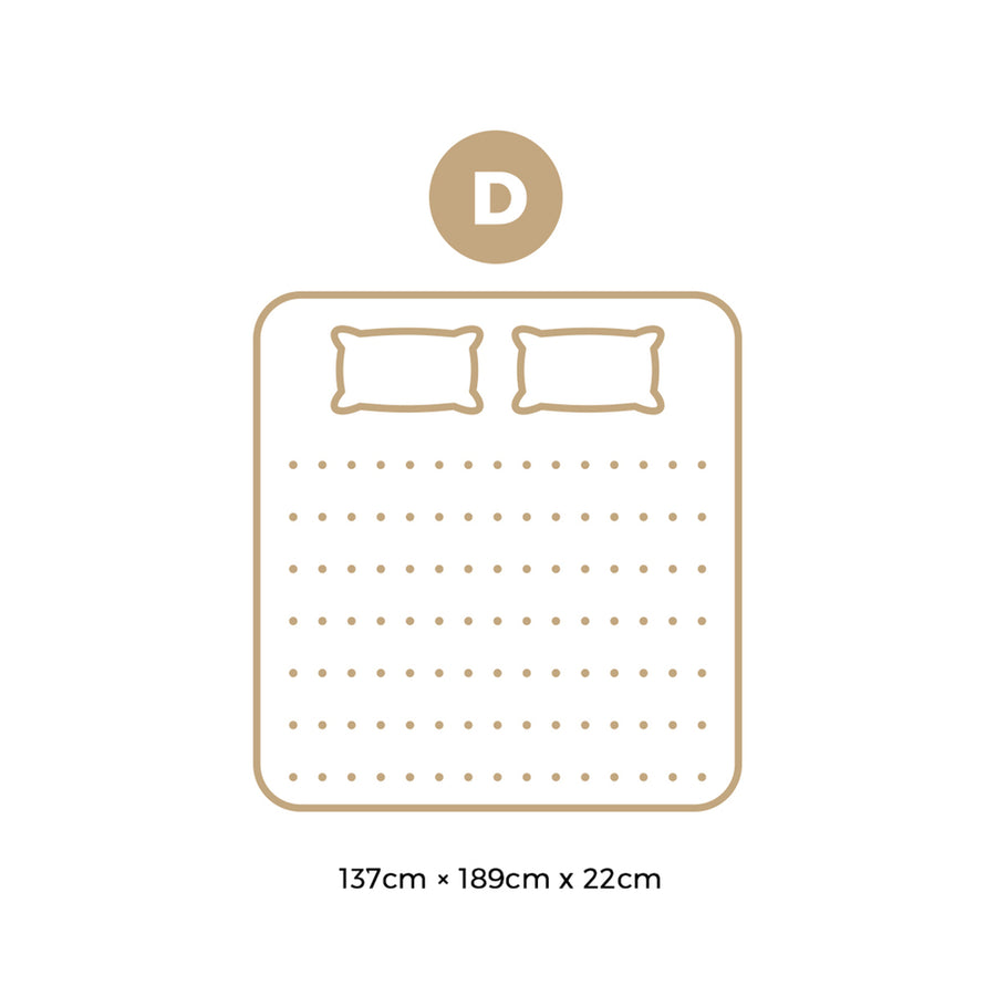 Bedra Double Mattress 22CM Cool Gel Foam Bonnell Spring with Pillows