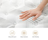 Bedra Queen Mattress 22CM Cool Gel Foam Bonnell Spring with Pillows - Close-Up Angle