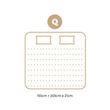 Bedra Queen Mattress Bonnell Spring Tight Top 21CM - Low Angle