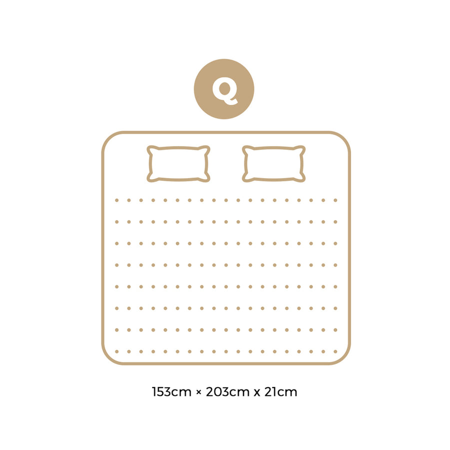 Bedra Queen Mattress Bonnell Spring Tight Top 21CM