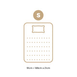 Bedra Single Mattress Bonnell Spring Tight Top 21CM - 45-Degree Angle