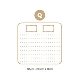 Bedra Queen Mattress Breathable Bonnell Spring Foam 18cm - Side View