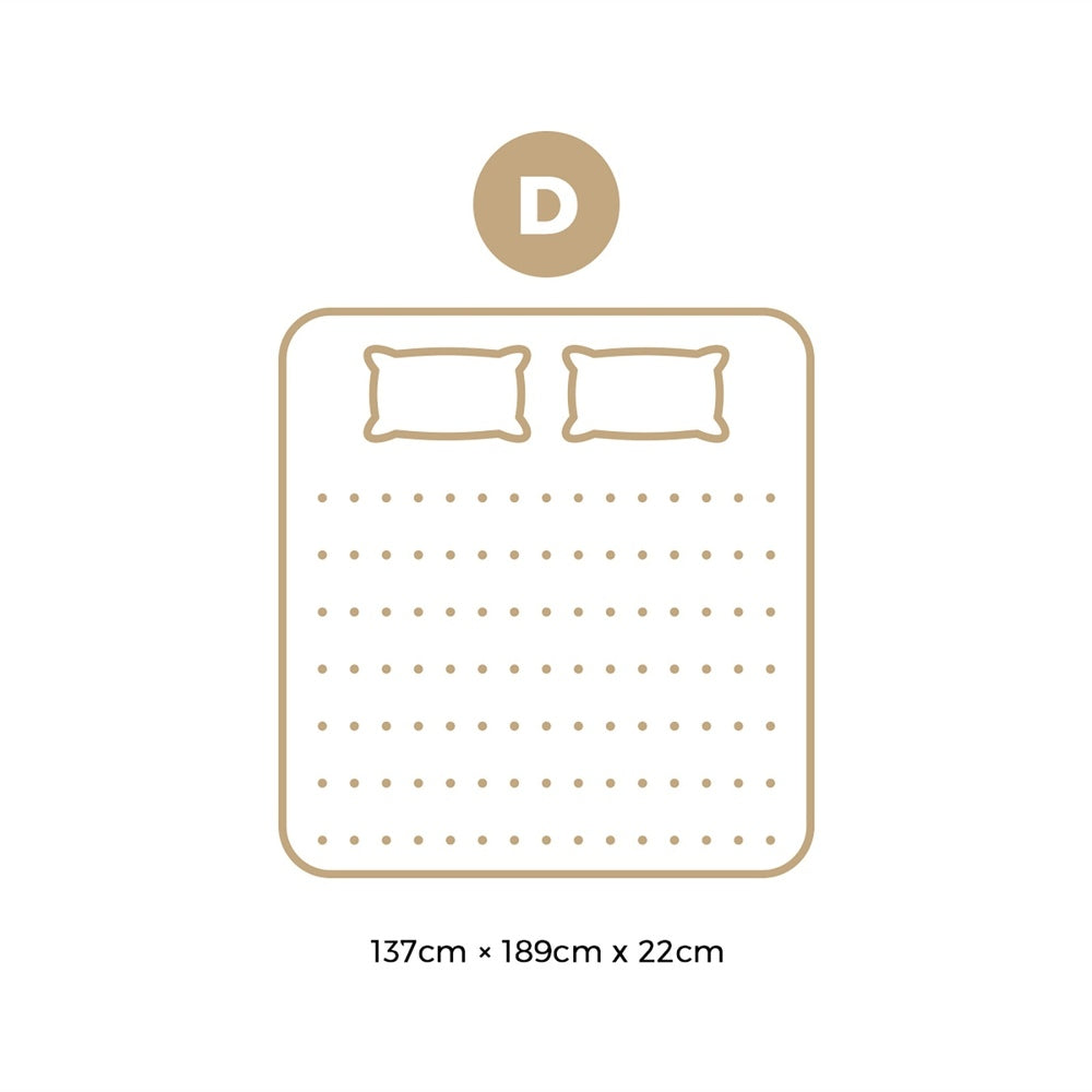 Bedra Double Mattress Breathable Luxury Bed Bonnell Spring Foam Medium 22cm