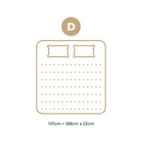 Bedra Double Mattress Breathable Luxury Bed Bonnell Spring Foam Medium 22cm