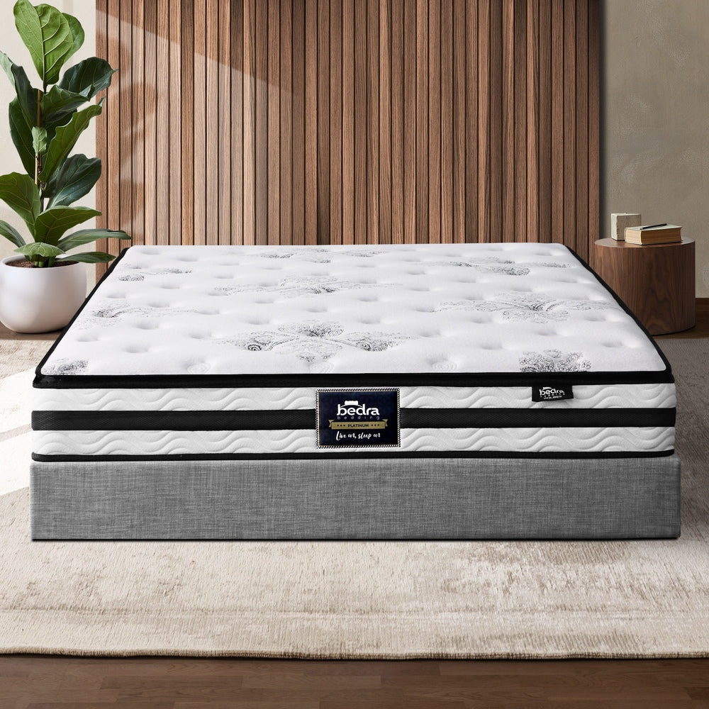 Bedra Queen Mattress Breathable Luxury Bed Bonnell Spring Foam Medium Firm 22cm