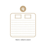 Bedra Queen Mattress Breathable Luxury Bed Bonnell Spring Foam Medium Firm 22cm