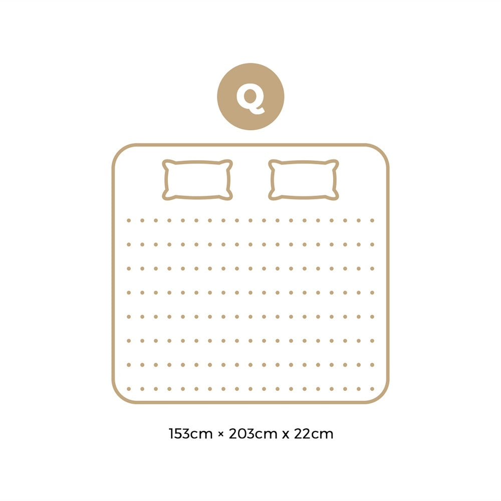 Bedra Queen Mattress Breathable Luxury Bed Bonnell Spring Foam Medium Firm 22cm