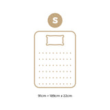 Bedra Single Mattress Breathable Luxury Bed Bonnell Spring Foam Medium 22cm - 45-Degree Angle