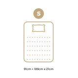 Bedra Single Mattress Breathable Bonnell Spring Foam 21cm - Top-Down View