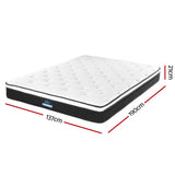 Giselle Bedding 21cm Mattress Euro Top Double - Front View