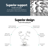 Giselle Bedding 21cm Mattress Euro Top Double - Rear View