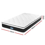 Giselle Bedding 21cm Mattress Euro Top Single - Front View