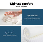Giselle Bedding double pocket spring mattress, 30cm, white and grey, image 5