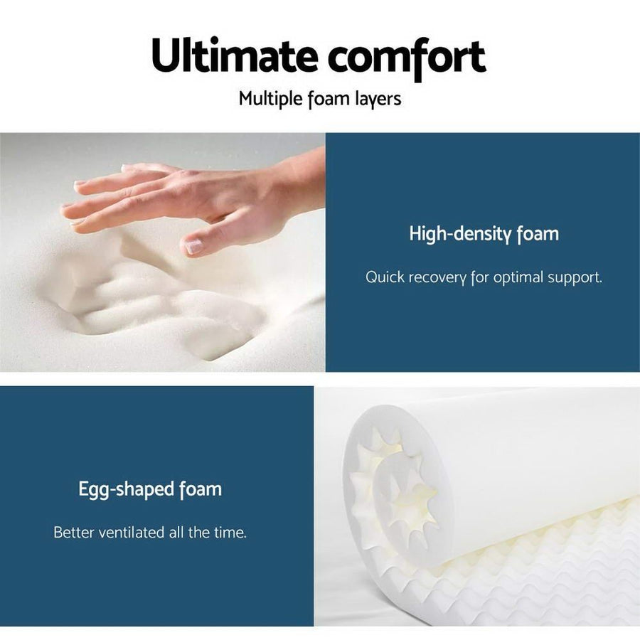 Giselle Bedding double pocket spring mattress, 30cm, white and grey, image 5