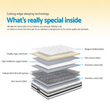 Giselle Bedding 21cm Mattress Pillow Top Double - 45-Degree Angle