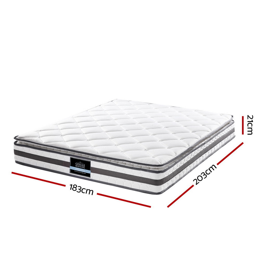 Giselle Bedding 32cm Mattress Euro Top Queen