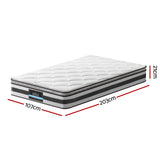 Giselle Bedding 21cm Mattress Pillow Top King Single - Side View
