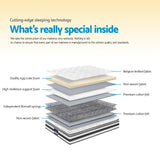 Giselle Bedding 21cm Mattress Pillow Top King Single - 45-Degree Angle