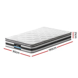 Giselle Bedding 21cm Mattress Pillow Top Single - Side View