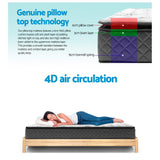 Giselle Bedding 24cm Mattress Pillow Top King Single - Top-Down View