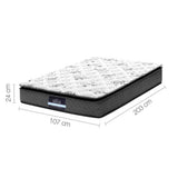 Giselle Bedding 24cm Mattress Pillow Top King Single - Side View