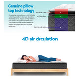 Giselle Bedding 24cm Mattress Pillow Top Single - 45-Degree Angle