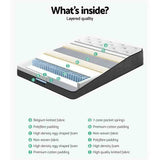 Giselle Bedding 34cm Mattress Euro Top Double - Rear View