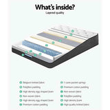 Giselle Bedding 34cm Mattress Euro Top Queen - Close-Up Angle