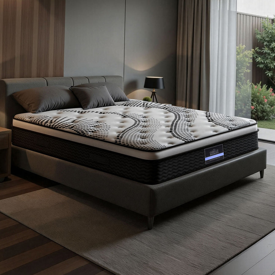 Giselle Bedding double Euro top pocket spring mattress, 32cm thick